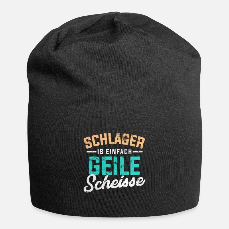 Schlager Popmusik - Jersey-Beanie - Schwarz