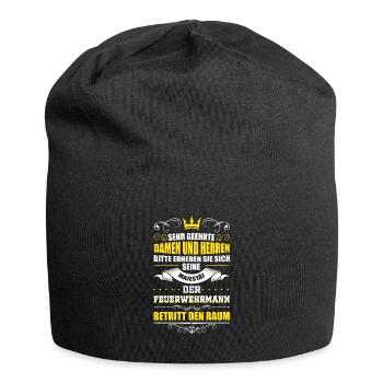 Feuerwehr Spruch - Jersey-Beanie - Schwarz - Vorne