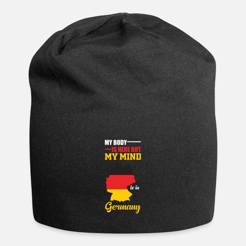 Deutschland Germany - Jersey-Beanie - Schwarz