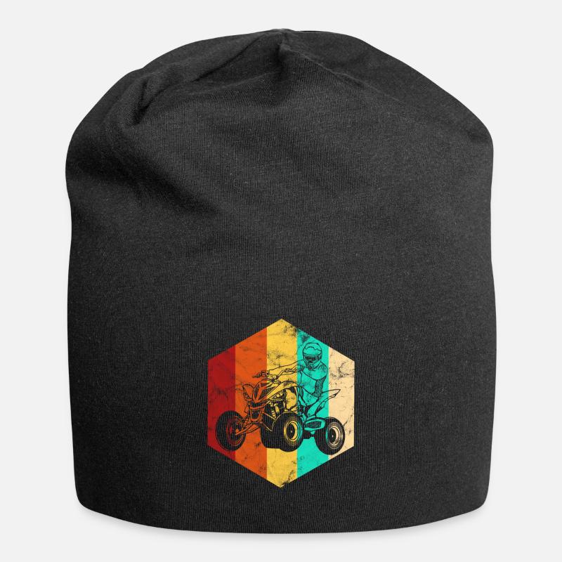 Quad ATV Retro Vintage - Jersey-Beanie - Schwarz