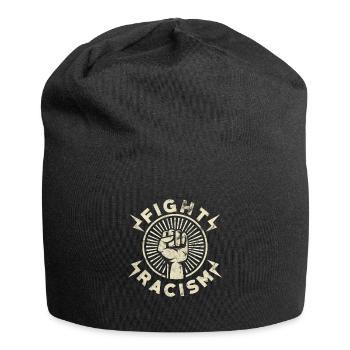 Combattre le racisme - contre le racisme - Bonnet en jersey - noir - Devant
