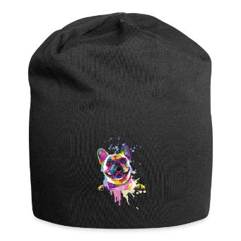 French Bulldog Bright Colors Gift - Jersey Beanie - black - Front