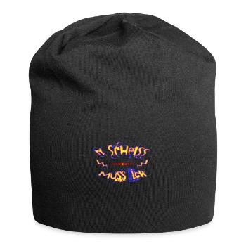 n Scheiss muss ich - Jersey-Beanie - Schwarz - Vorne