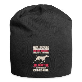 Hund Hunde witziger Spruch - Jersey-Beanie - Schwarz - Vorne