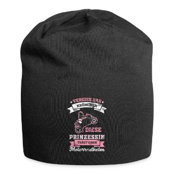 Motorradfahrerin Leidenschaft - Jersey-Beanie - Schwarz - Vorne