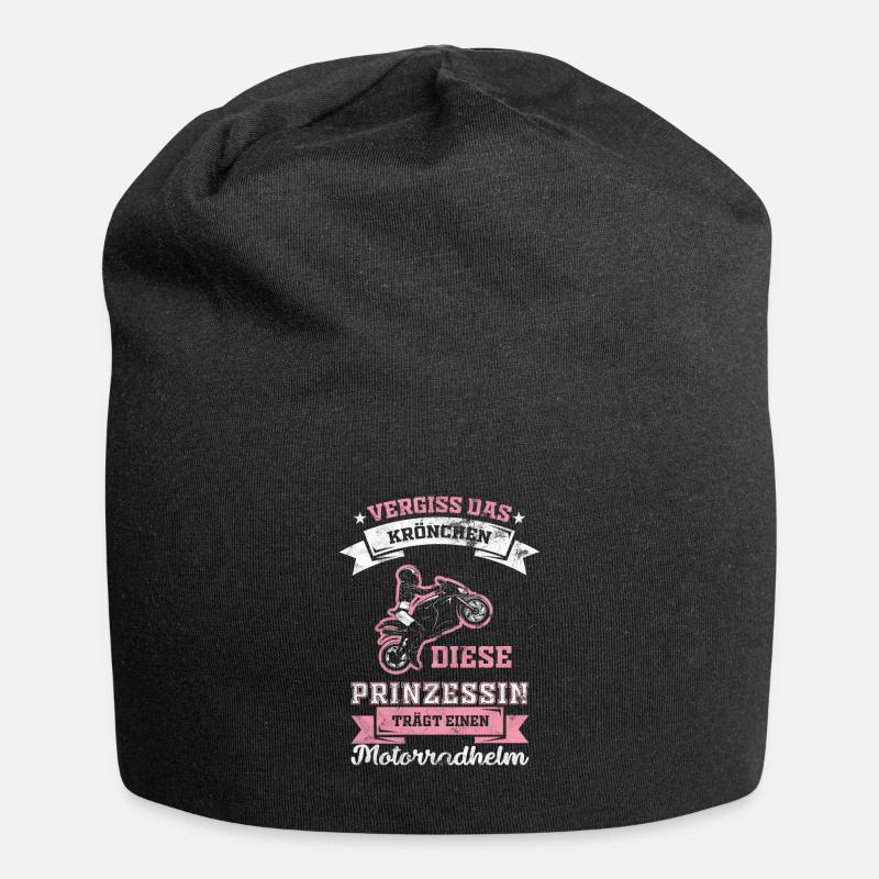 Motorradfahrerin Leidenschaft - Jersey-Beanie - Schwarz