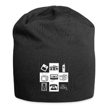 90er Jahre - Jersey-Beanie - Schwarz - Vorne