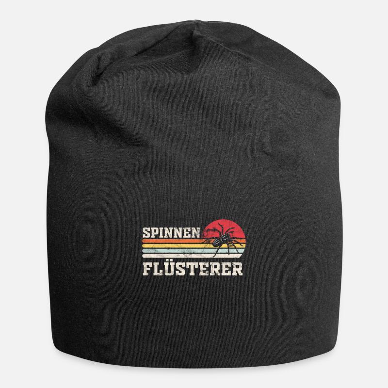 Spinne - Spinnen Flüsterer - Jersey-Beanie - Schwarz