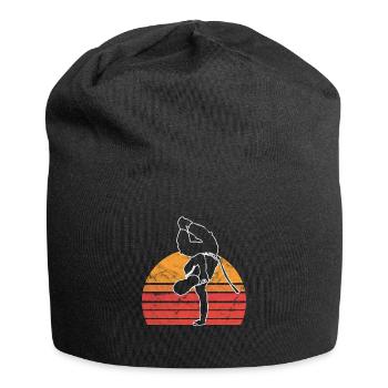 Capoeira Kampfkunft Sport Tanz Geschenk - Jersey-Beanie - Schwarz - Vorne