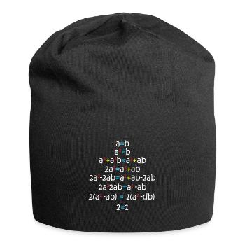 a = b equation formula math mathematics algebra - Jersey Beanie - black - Front