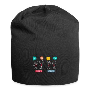 Philosophy vs. Mathematics Mathe Mathematik Lehrer - Jersey-Beanie - Schwarz - Vorne