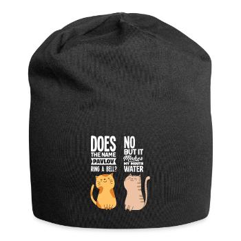 Pavlov's cat - psychology psychologist therapist - Jersey Beanie - black - Front