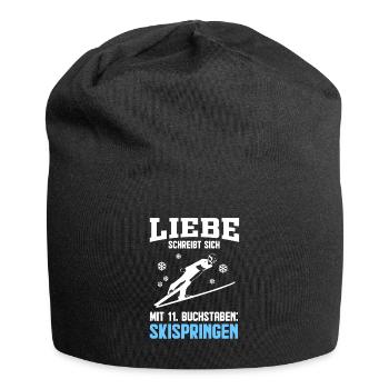 Skispringen - Jersey-Beanie - Schwarz - Vorne