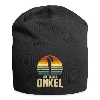 Onkel weltbester Onkel Neffe Nichte - Jersey-Beanie - Schwarz - Vorne