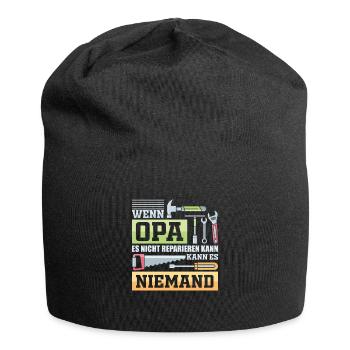 Opa Handwerker König Geschenk - Jersey-Beanie - Schwarz - Vorne