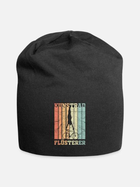 Kunstrad Sattelstand Radsport Geschenk - Jersey-Beanie - Schwarz