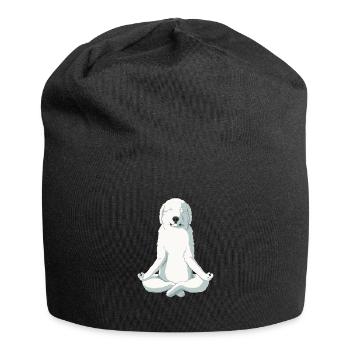 Yoga Great Pyrenees Dog - Jersey Beanie - black - Front