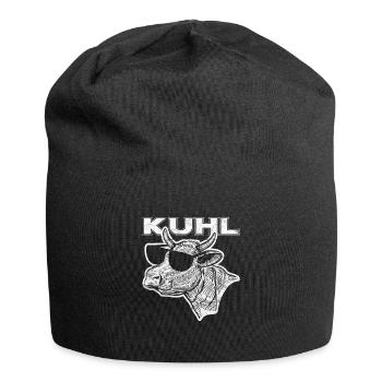 Kuhl die coole Kuh - Landwirt Geschenk - Jersey-Beanie - Schwarz - Vorne