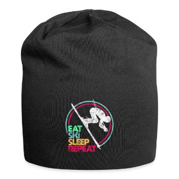 Cadeau d'hiver skieur - Bonnet en jersey - noir - Devant