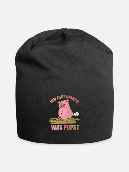 Vegan Veganer Tierschutz - Jersey-Beanie - Schwarz