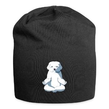 Chien maltais - Bonnet en jersey - noir - Devant