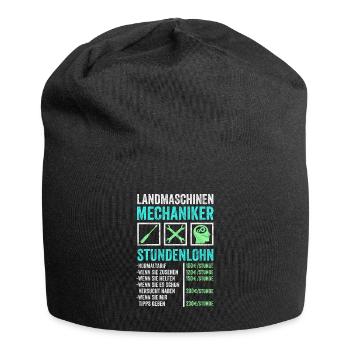 Landmaschinenmechaniker Stundenlohn - Jersey-Beanie - Schwarz - Vorne
