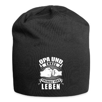 Opa und Enkel Freunde fürs Leben Geschenk - Jersey-Beanie - Schwarz - Vorne