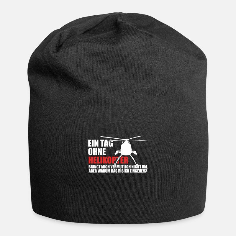 Helikopter Hubschrauber - Jersey-Beanie - Schwarz