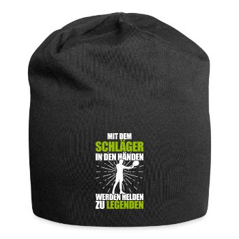 Tennisspieler Tennis Schläger Tennisspiel - Jersey-Beanie - Schwarz - Vorne