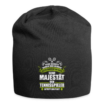 Lustiges Tennis Spieler Geschenk - Jersey-Beanie - Schwarz - Vorne