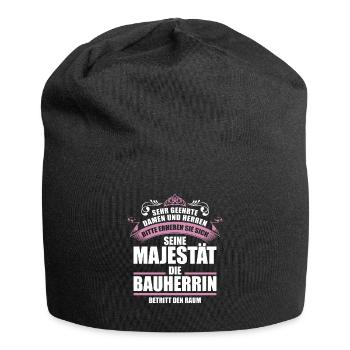 Lustiges Bauherrin Richtfest Geschenk - Jersey-Beanie - Schwarz - Vorne