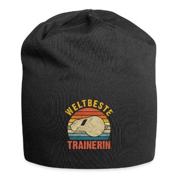 Weltbeste Trainerin Mannschaft Geschenk - Jersey-Beanie - Schwarz - Vorne