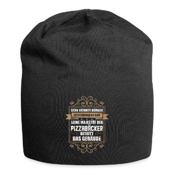 Lustige Sprüche Pizzabäcker Geschenkidee - Jersey-Beanie - Schwarz - Vorne