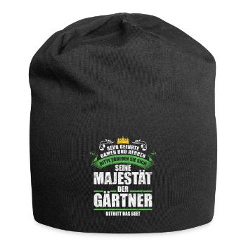 Gartenarbeit Gärtner Sprüche Geschenkidee - Jersey-Beanie - Schwarz - Vorne