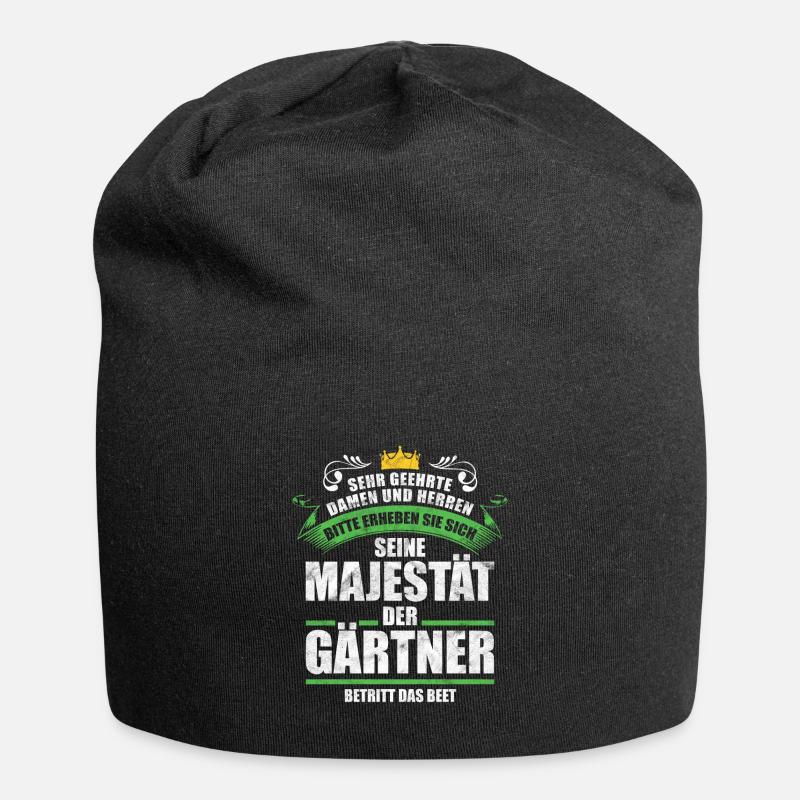 Gartenarbeit Gärtner Sprüche Geschenkidee - Jersey-Beanie - Schwarz