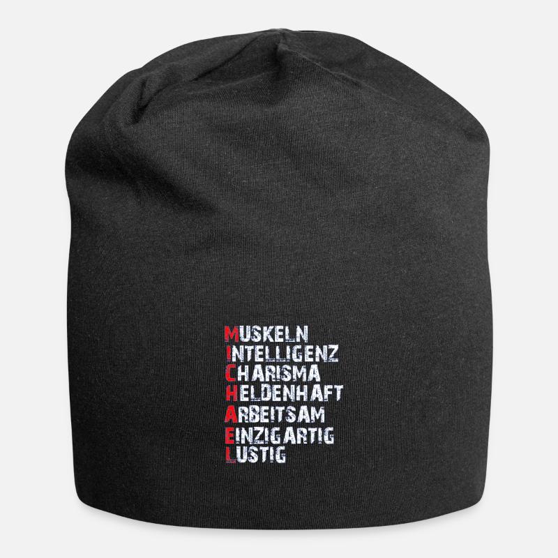 Michael - Jersey-Beanie - Schwarz