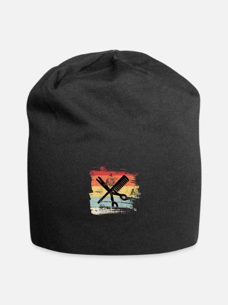 Friseur retro Geschenk für Friseure - Jersey-Beanie - Schwarz