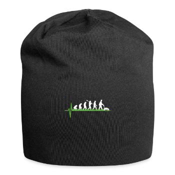 Cadeau d'évolution de jardinier tondeuse à gazon - Bonnet en jersey - noir - Devant