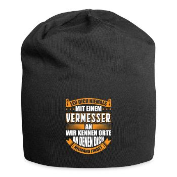 vermesser vermesserinWitziges Vermesser Geschenk - Jersey-Beanie - Schwarz - Vorne
