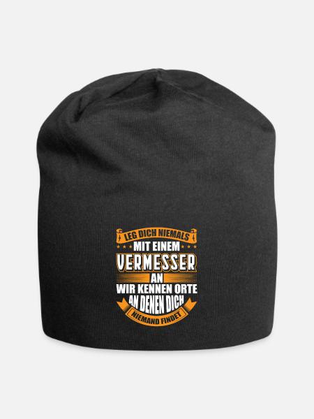 vermesser vermesserinWitziges Vermesser Geschenk - Jersey-Beanie - Schwarz