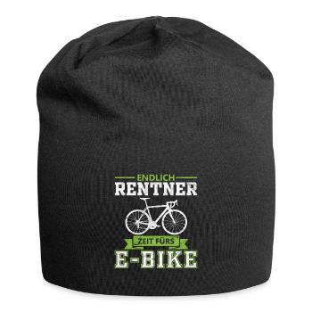 Rentner E-Bike Geschenk - Jersey-Beanie - Schwarz - Vorne