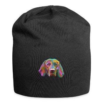 Vizsla Dog splash - Jersey Beanie - black - Front