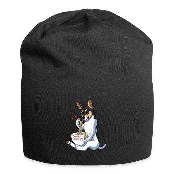 Anime japonais Guide Terrier chien Ramen - Bonnet en jersey - noir - Devant