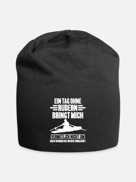 Ein Tag ohne Rudern Ruderer Ruder Geschenk - Jersey-Beanie - Schwarz