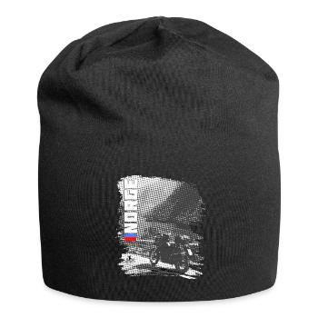 Norwegen - Motorrad - Jersey-Beanie - Schwarz - Vorne