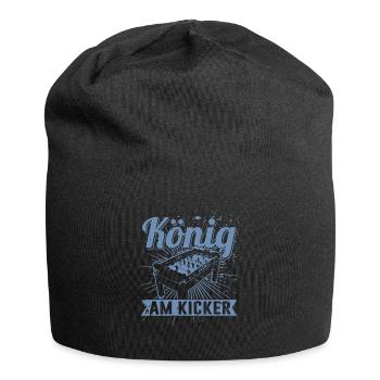 König am Kicker HerrenT-Shirt für Kicker Spieler - Jersey-Beanie - Schwarz - Vorne