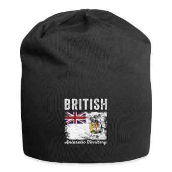 British Antarctic Territory Flag - Jersey Beanie - black - Front