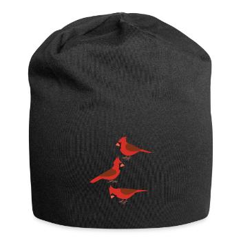 Drôles d’oiseaux Cardinal rouge - Bonnet en jersey - noir - Devant