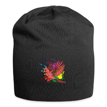 Flying Splash Bird Red Cardinal - Bonnet en jersey - noir - Devant