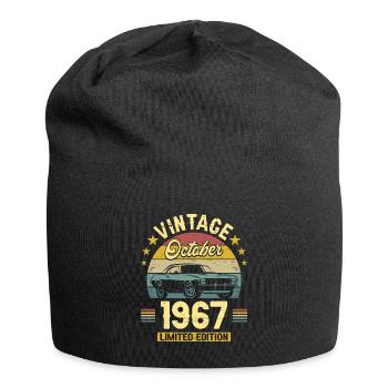 Vintage October 1967 55 Years Anniversary - Jersey Beanie - black - Front